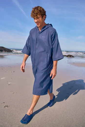 Coastline Mens Water-Resistant Changing Robe - Navy