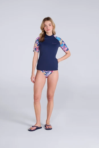Lucie Womens Rash Vest - Navy