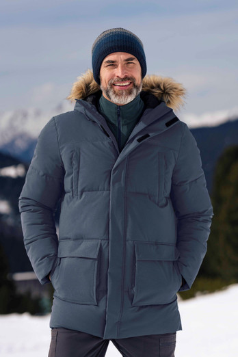 Fern Mens Water Resistant Insulated Parka - Navy