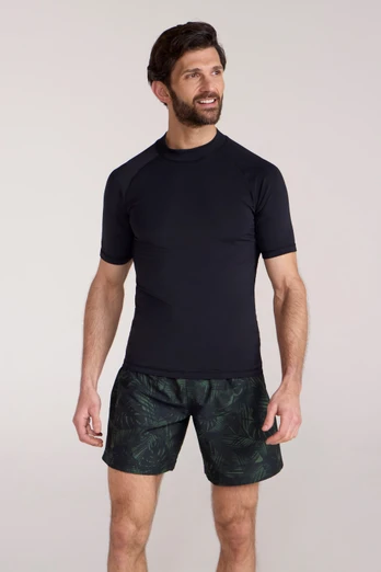 Mens UV Rash Vest - Jet Black