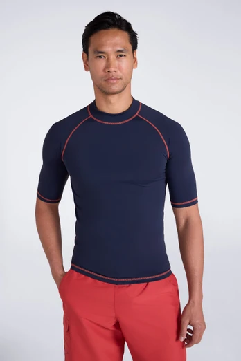 Mens UV Rash Vest - Cobalt