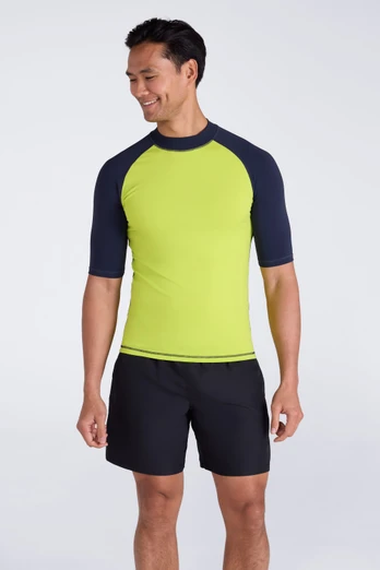 Mens UV Rash Vest - Bright Yellow