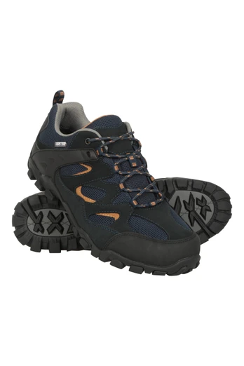 Curlew Mens Waterproof Walking Shoes - Navy