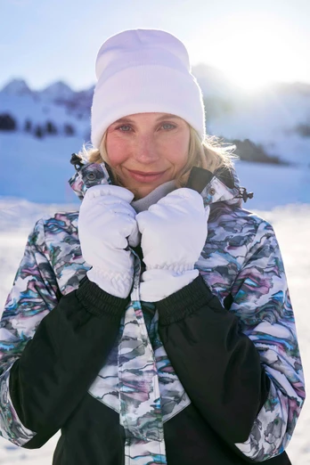 Womens Ski Gloves - White