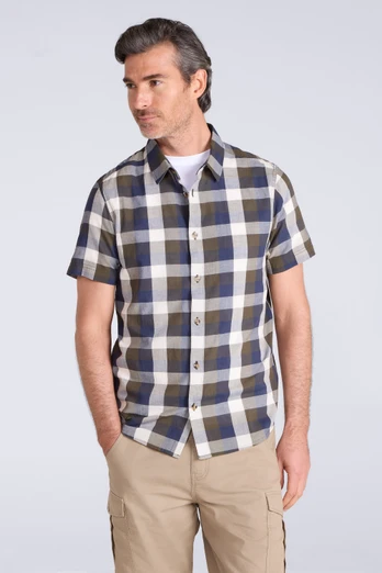 Weekender Mens Short Sleeve Shirt - Khaki