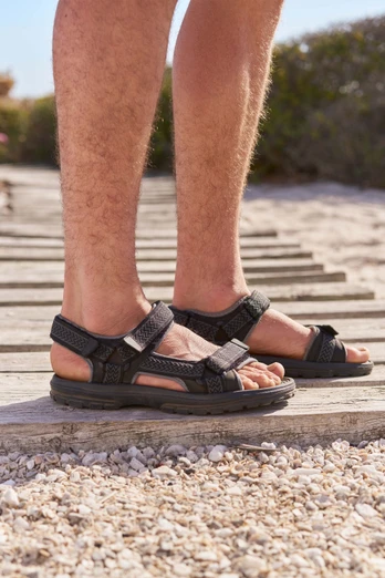 Crete Mens Sandals - Grey