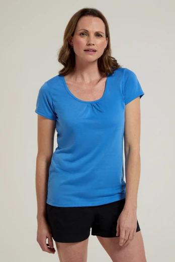 Agra Quick-Dry Womens T-Shirt - Bright Blue