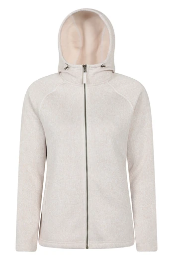 Nevis Womens Full Zip Hoodie - Beige