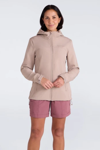 Exodus Womens Water Resistant Softshell Jacket - Dark Beige