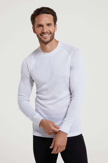 Talus Mens Base Layer Top - White