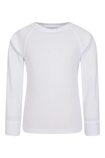 Talus Kids Base Layer Top - White