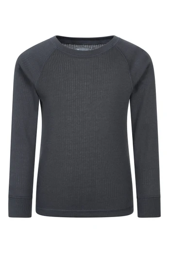 Talus Kids Base Layer Top - Charcoal