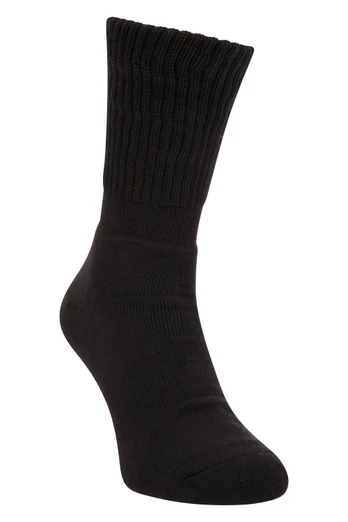 Double Layer Anti-Chafe Mid-Calf Hiking Socks - Jet Black