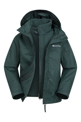 Fell Kids Water-Resistant 3 In 1 Jacket - Khaki