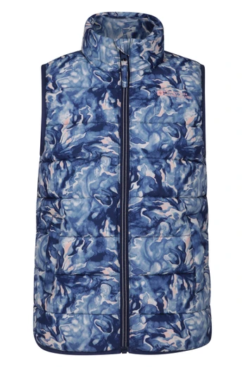 Rocko Kids Printed Padded Gilet - Dark Blue