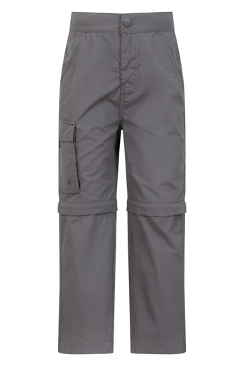 Active Kids Zip Off Pants - Dark Grey