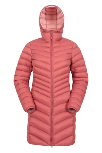 Florence Womens Long Padded Jacket - Rust