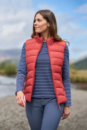 Opal Womens Padded Gilet - Burnt Orange