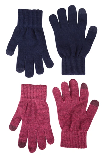 Magic Touch Screen Womens Gloves - Navy