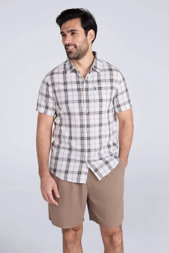 Holiday Mens Short Sleeve Shirt - Off White