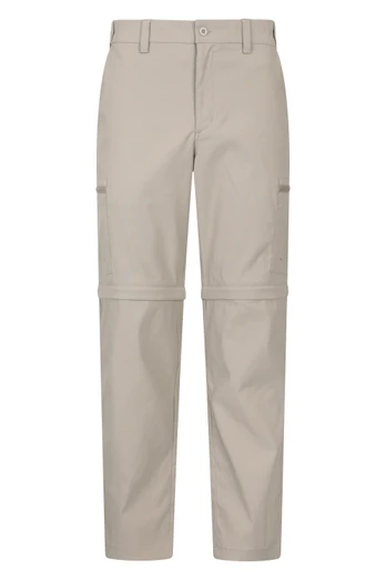 Trek Mens Stretch Zip Off Pants - Dark Beige
