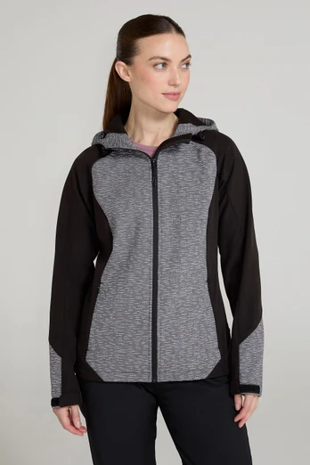 Illuminate Reflective Womens Softshell Jacket - Black
