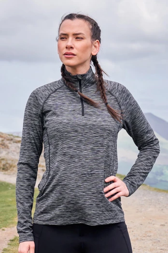 Bend & Stretch Womens Half-Zip Midlayer - Black