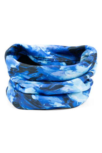Kids Fleece Lined Printed Neck Gaiter - Bright Blue