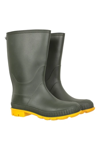 Plain Kids Wellies - Khaki