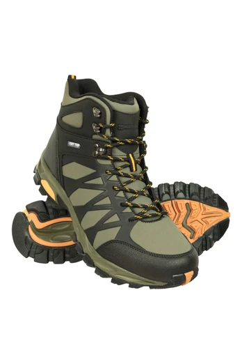 Trekker II Mens Softshell Waterproof Hiking Boots - Khaki