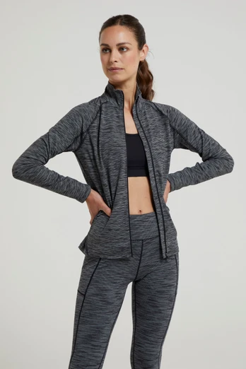 Bend & Stretch Womens Full-Zip Midlayer - Black