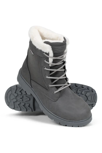 Womens Casual Thermal Waterproof Boots - Charcoal