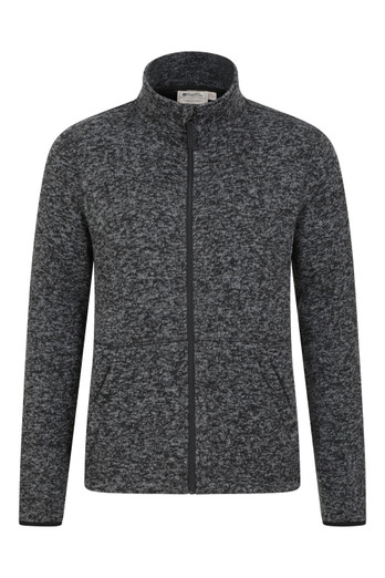 Idris II Mens Full-Zip Fleece Jacket - Black
