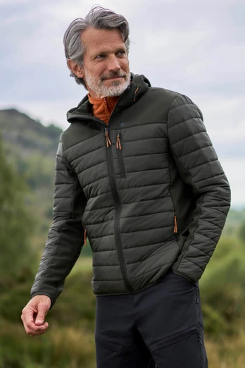 Turbine Mens Padded Softshell Jacket - Khaki