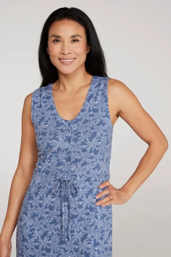 Bahamas Womens Sleeveless Dress - Dark Blue