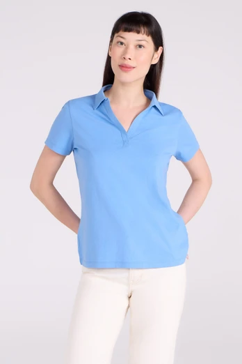 Womens UV Polo Shirt - Bright Blue