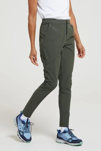 Kesugi Womens Water Resistant Slim Stretch Trousers - Dark Khaki