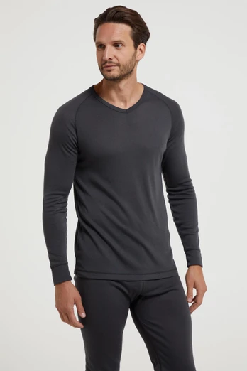 Talus Mens TechTherm Base Layer Top - Charcoal