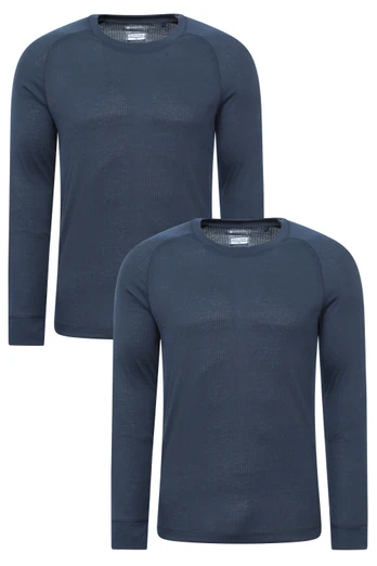 Talus Mens Baselayer Top 2-Pack - Navy