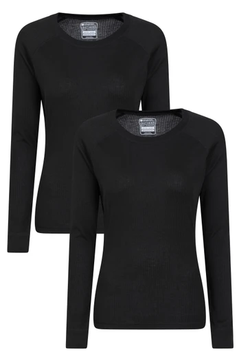 Talus Womens Thermal Top 2-Pack - Black