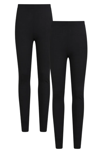Talus Womens Base Layer Thermal Leggings Multipack - Black