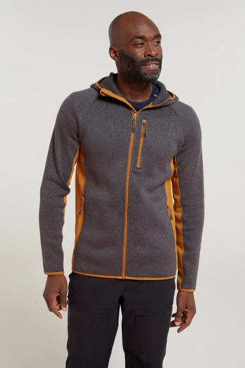 Treston Mens Hooded Fleece - Dark Grey