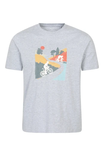Bike Cotton Mens T-Shirt - Alloy Grey