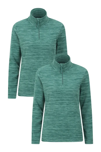 Snowdon Melange Womens Fleece Multipack - Bright Green