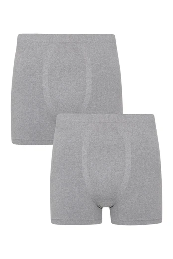 Mens Ski Seamless Boxers Multipack - Grey