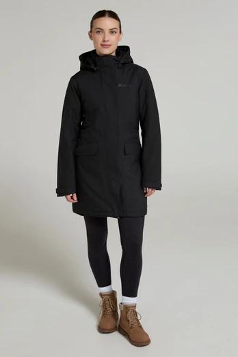 Rain On Womens Waterproof Padded Jacket - Black