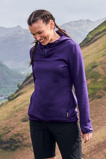 Ultra Descent Womens Hooded Fleece - Purple