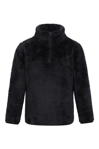 Polaire Teddy semi-zippée pour enfant - Noir