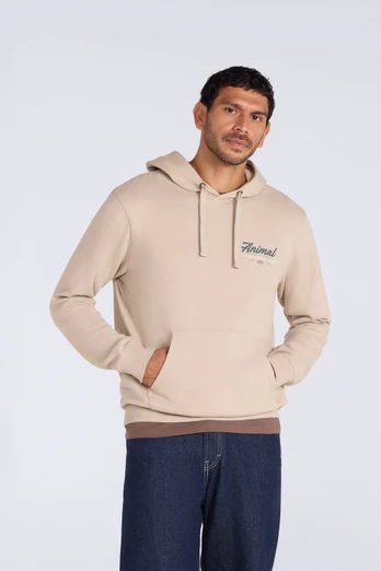 River Mens Hoodie - Dark Beige