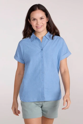 Chemise Palm pour femme - Bleu Pâle